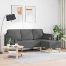 Sofa Sæt med pude Mørkegrå Polyester