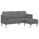 Sofa Sæt med pude Mørkegrå Polyester
