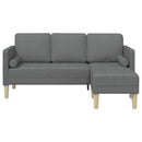 Sofa Sæt med pude Mørkegrå Polyester