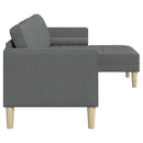 Sofa Sæt med pude Mørkegrå Polyester