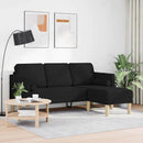 Sofa Sæt med pude Sort Polyester