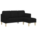 Sofa Sæt med pude Sort Polyester