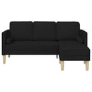 Sofa Sæt med pude Sort Polyester