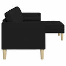 Sofa Sæt med pude Sort Polyester