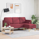 Sofa Sæt med pude Vinrød Polyester