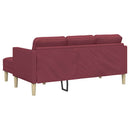 Sofa Sæt med pude Vinrød Polyester