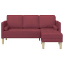 Sofa Sæt med pude Vinrød Polyester
