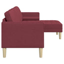 Sofa Sæt med pude Vinrød Polyester