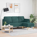 Sofa Sæt med pude Mørkegrøn Polyester