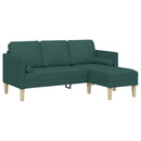 Sofa Sæt med pude Mørkegrøn Polyester
