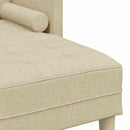 Sofa Sæt med pude Creme Polyester