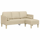 Sofa Sæt med pude Creme Polyester