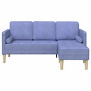 Sofa Sæt med pude Jeans blå Polyester