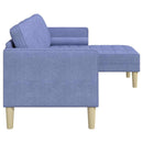 Sofa Sæt med pude Jeans blå Polyester