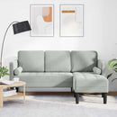 Sofa Sæt med pude Lysegrå Polyester