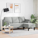 Sofa Sæt med pude Lysegrå Polyester