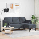 Sofa Sæt med pude Mørkegrå Polyester