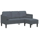 Sofa Sæt med pude Mørkegrå Polyester