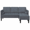 Sofa Sæt med pude Mørkegrå Polyester