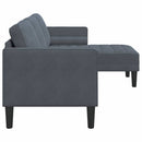 Sofa Sæt med pude Mørkegrå Polyester