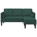 Sofa Sæt med pude Mørkegrøn Polyester