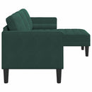 Sofa Sæt med pude Mørkegrøn Polyester