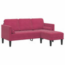 Sofa Sæt med pude Vinrød Polyester
