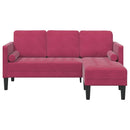 Sofa Sæt med pude Vinrød Polyester