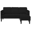 Sofa Sæt med pude Sort Polyester