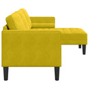Sofa Sæt med pude Gul Polyester
