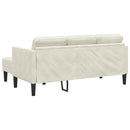 Sofa Sæt med pude Creme Polyester