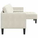 Sofa Sæt med pude Creme Polyester