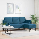Sofa Sæt med pude Blå Polyester