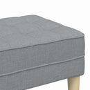 bænk med pude Lysegrå 113 x 57 x 39 cm Stof