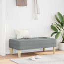bænk med pude Lysegrå 113 x 57 x 39 cm Stof