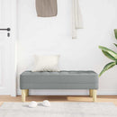 bænk med pude Lysegrå 113 x 57 x 39 cm Stof