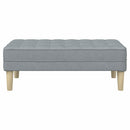 bænk med pude Lysegrå 113 x 57 x 39 cm Stof