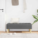 bænk med pude Mørkegrå 113 x 57 x 39 cm Stof