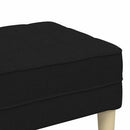 bænk med pude Sort 113 x 57 x 39 cm Stof