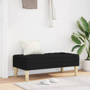 bænk med pude Sort 113 x 57 x 39 cm Stof
