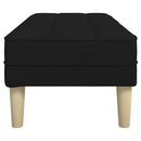 bænk med pude Sort 113 x 57 x 39 cm Stof