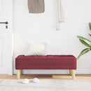 bænk med pude Vinrød 113 x 57 x 39 cm Stof