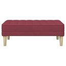 bænk med pude Vinrød 113 x 57 x 39 cm Stof