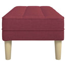 bænk med pude Vinrød 113 x 57 x 39 cm Stof