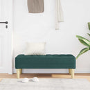 bænk med pude Mørkegrøn 113 x 57 x 39 cm Stof