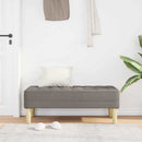 bænk med pude Gråbrun 113 x 57 x 39 cm Stof
