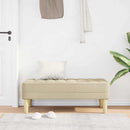 bænk med pude Creme 113 x 57 x 39 cm Stof