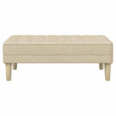bænk med pude Creme 113 x 57 x 39 cm Stof