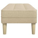 bænk med pude Creme 113 x 57 x 39 cm Stof