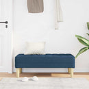 bænk med pude Blå 113 x 57 x 39 cm Stof